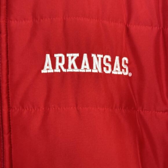 Arkansas Razorbacks Jacket Mens XL Red NCAA Nike Full Zip Puffer Insulated - Picture 4 of 12